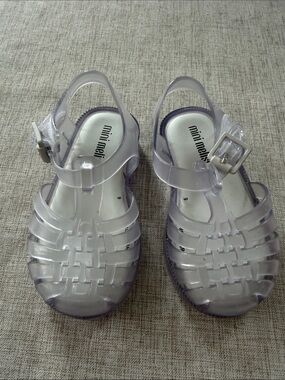 Mini Melissa Toddler Girls Jelly Sandal closed toe size 6 clear